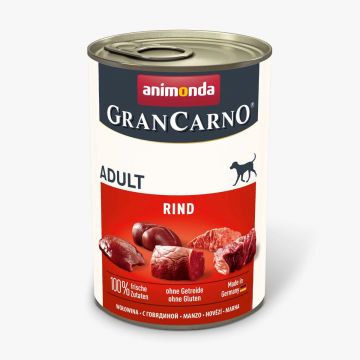 GRANCARNO, vită, conservă hrană umedă câini, (in aspic) GRANCARNO, XS-M, Vită, conservă hrană umedă fără cereale câini, (în aspic), 400g