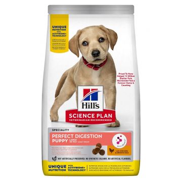HILL'S Science Plan Perfect Digestion Puppy L-XL, hrană uscată câini junior, sistem digestiv, 2.5kg