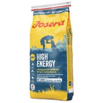 JOSERA High Energy, M-XL, Pasăre și Somon, hrană uscată câini, activitate intensă, 15kg
