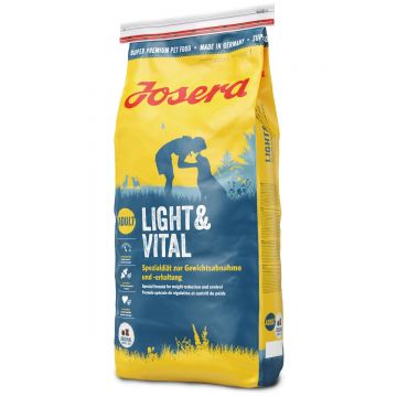 JOSERA Light&Vital, XS-XL, Pasăre, hrană uscată câini senior, obezitate, 15kg