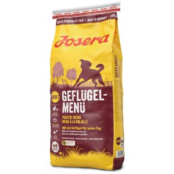 JOSERA Poultry Menu, XS-XL, Pasăre, hrană uscată câini, 15kg