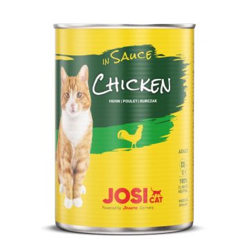 JOSICAT, Pui, bax conservă hrană umedă pisici, (în sos), 415g x 12