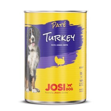 JOSIDOG, Curcan, conservă hrană umedă câini, (pate), 400g x 12