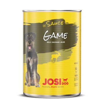 JOSIDOG, Vânat, conservă hrană umedă câini, (în sos), 415g x 12