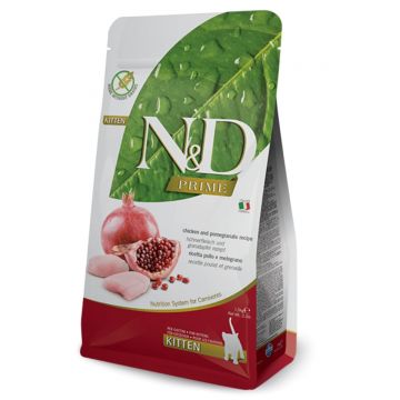 N&D Prime Kitten Grain Free Pui si Rodie, 1.5 kg