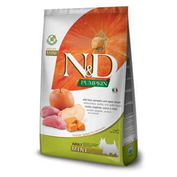 N&D Grain Free Adult Mini Mistret, Mar si Dovleac, 2.5 Kg