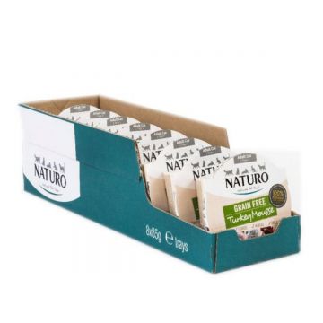 NATURO Grain Free Mousse, Curcan, conservă hrană umedă fără cereale pisici, (pate), 85g NATURO Grain Free Mousse, Curcan, conservă hrană umedă fără cereale pisici, (pate), 85g