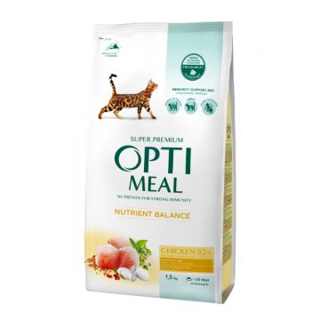 OPTIMEAL, Pui, hrană uscată pisici, 1.5kg