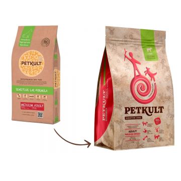 PETKULT Sensitive Care Adult Medium Breed, M, Miel și orez brun, hrană uscată câini, alergii, 12kg