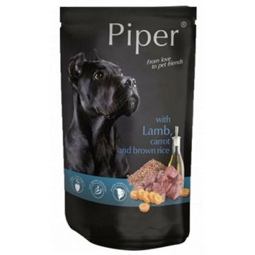 Piper Adult cu Carne de Miel, Morcovi si Orez Brun, 150 g