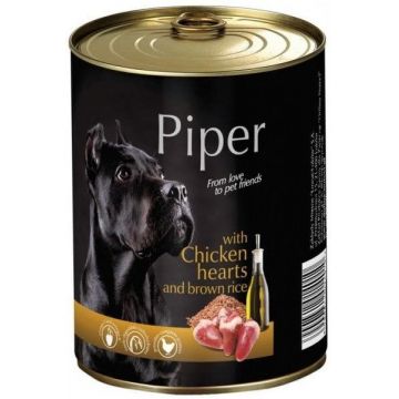 Piper Adult cu Inimi de Pui si Orez Brun, 400 g