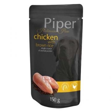 Piper Pure cu Carne de Pui si Orez Brun, 150 g