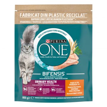 PURINA One Urinary Care, Pui, hrană uscată pisici, sensibilități urinare, 800g