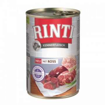 RINTI, XS-XL, Cal, conservă hrană umedă fără cereale câini, (în suc propriu), 400g