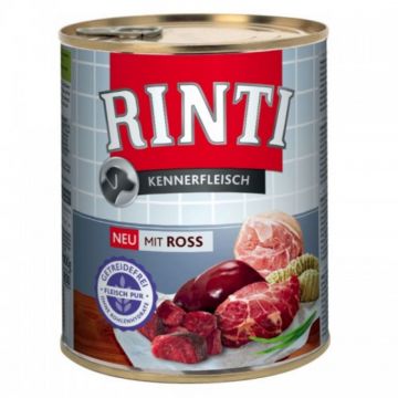 RINTI, XS-XL, Cal, conservă hrană umedă fără cereale câini, (în suc propriu), 800g