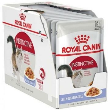 Royal Canin Instinctive Adult, hrană umedă pisici, (în aspic) Royal Canin Instinctive Adult, bax hrană umedă pisici, (în aspic), 85g x 12