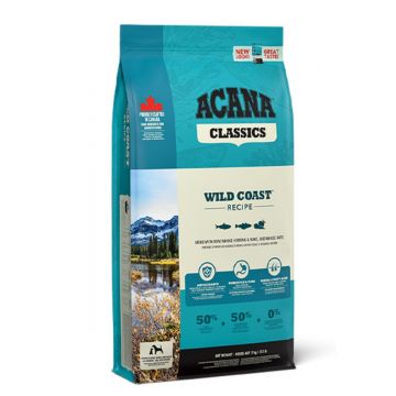 ACANA Classics Wild Coast, Adult, hrană uscată câini ACANA Classics Wild Coast, XS-XL, Somon și Hering, hrană uscată conținut redus cereale câini, 14.5kg