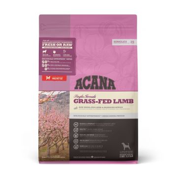 ACANA Singles Grass-Fed Lamb, Miel și Mere, hrană uscată monoproteică fără cereale câini, 2kg