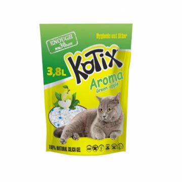 Asternut Igienic Silicat pentru pisici, Kotix Mar Verde, 3.8L