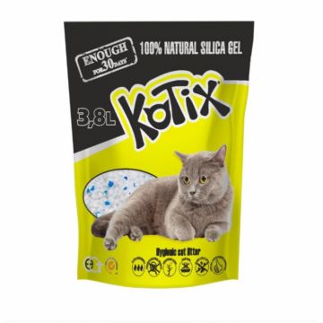 Asternut Igienic Silicat pentru pisici, Kotix Normal, 3.8L