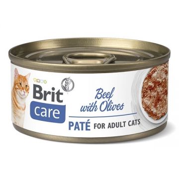 Brit Care Cat Beef Pate With Olives, 70 g ieftina