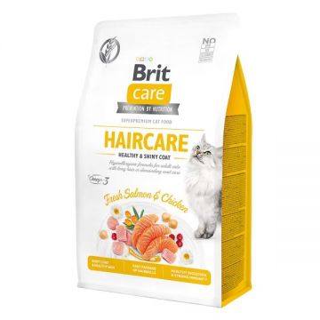 Brit Care Cat GF Haircare Healthy and Shiny Coat, 400 g ieftina