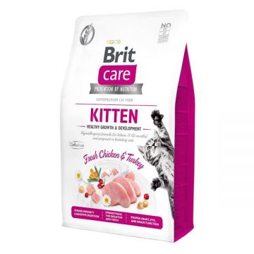 Brit Care Cat GF Kitten Healthy Growth and Development, 2 kg la reducere