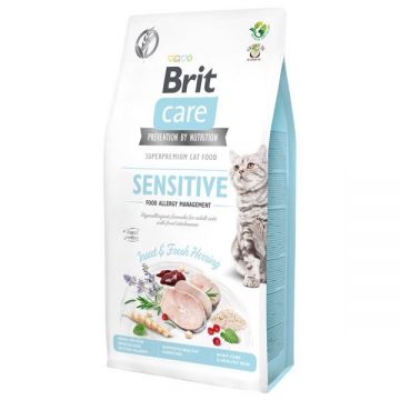 Brit Care Cat Grain-Free Insect Food Allergy Management, 7 kg la reducere