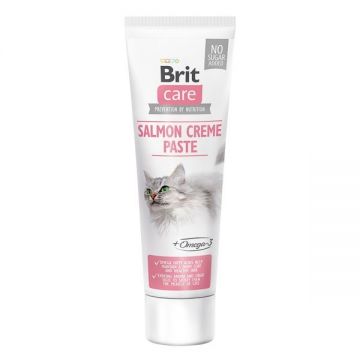 Brit Care Cat Paste Salmon Creme, 100 g ieftina