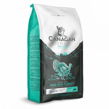 CANAGAN Dental, Curcan, hrană uscată fără cereale pisici junior & adult, sensibilități dentare, 1.5kg