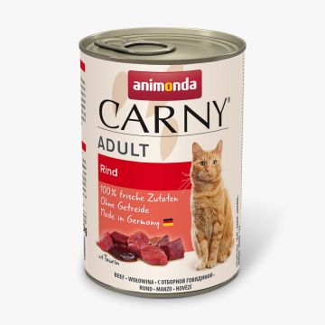 CARNY, Vită, conservă hrană umedă fără cereale pisici, (în aspic), 400g