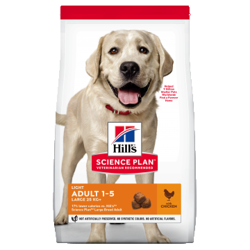 Hill's Science Plan Canine Adult Light Large Breed Chicken, 14 kg ieftina