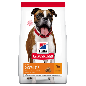 Hill's Science Plan Canine Adult Light Medium Chicken, 14 kg