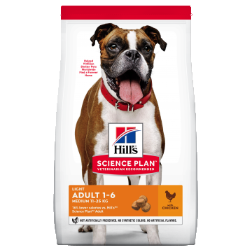 Hill's Science Plan Canine Adult Light Medium Chicken, 14 kg ieftina