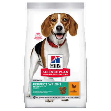 Hill's Science Plan Canine Adult Perfect Weight Medium Chicken, 12 kg ieftina