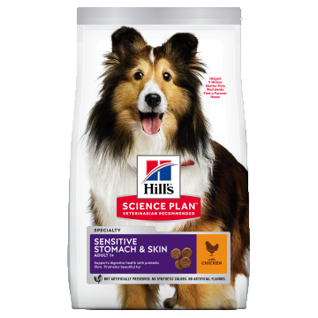 Hill's Science Plan Canine Adult Skin and Stomach Chicken, 14 kg ieftina