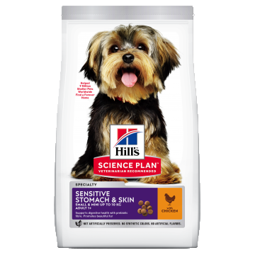 Hill's Science Plan Canine Adult Small and Mini Sensitive Stomach and Skin Chicken, 3 kg