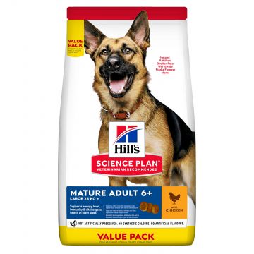 Hill's Science Plan Canine Mature Adult Large Chicken Value Pack, 18 kg