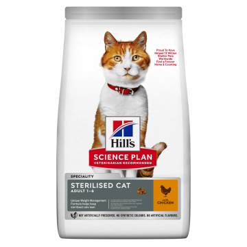 Hill's SP Feline Young Adult Sterilised cu Pui Hill's SP Feline Adult Sterilised Pui, 300 g