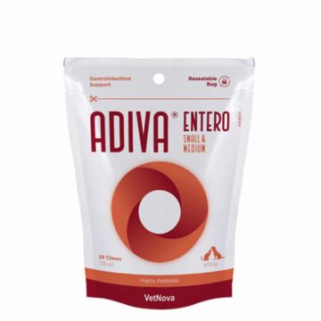 Hrana complementara pentru procesele digestive si intestinale, Adiva Entero Small Medium, VetNova, 28 chew, 570 mg