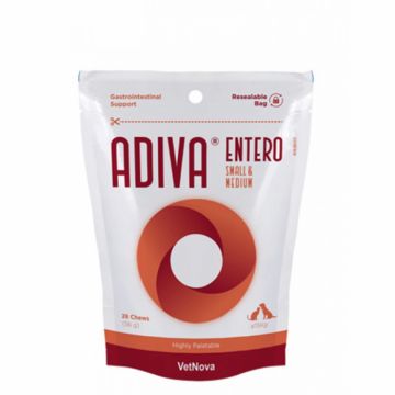 Hrana complementara pentru procesele digestive si intestinale, Adiva Entero Small Medium, VetNova, 28 chew, 570 mg de firma original