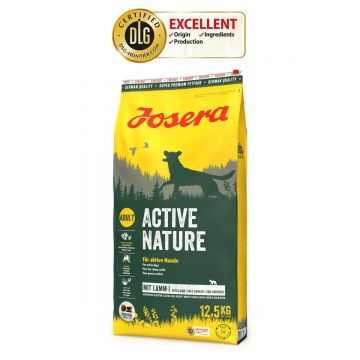 JOSERA Active Nature, XS-XL, Pasăre și Miel, hrană uscată câini, activitate intensă, 12.5kg