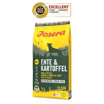 JOSERA, XS-XL, Rață și Cartofi, hrană uscată fără cereale câini, 12.5kg