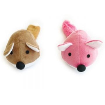 M-PETS Gringo Foxes Squeaker , jucărie de pluș câini XS-M, cu sunet, pluș, diverse culori 10x9.5cm
