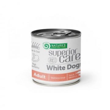 Nature s Protections Wellness White Dogs Soup cu Ton si Somon 140 ml