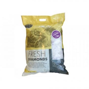 Nisip silicat pentru pisici ,M-PETS, FRESH DIAMONDS SILICAT, Lavanda, 15L