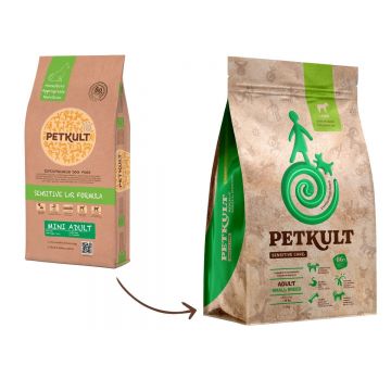 PETKULT Sensitive Care Adult Small Breed, XS-S, Miel și orez brun, hrană uscată câini, alergii, 1kg