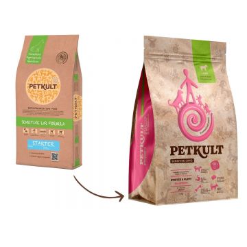 PETKULT Sensitive Care Starter&Puppy All Breeds, XS-XL, Miel și orez brun, hrană uscată câini junior, alergii, 12kg