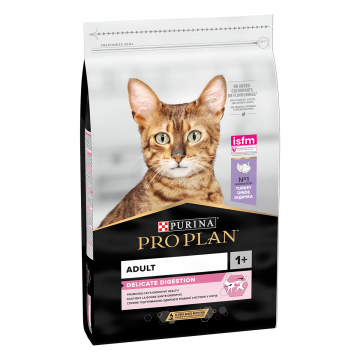 PURINA Pro Plan Delicate OptiDigest Adult, Curcan, hrană uscată pisici, sensibiltăți digestive, 10kg