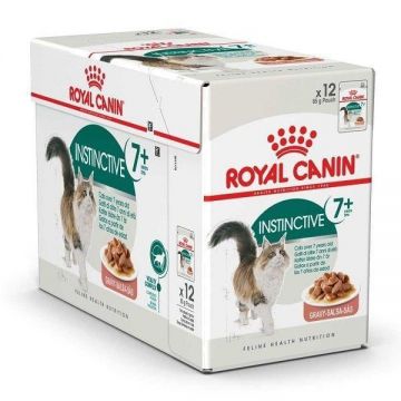 Royal Canin Instinctive 7+, hrană umedă pisici, (în sos) Royal Canin Instinctive 7+, bax hrană umedă pisici, (în sos), 85g x 12